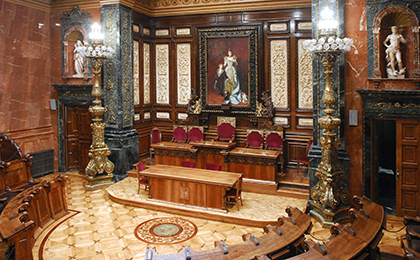Rehabilitació de saló de Plens de l'Ajuntament de Barcelona